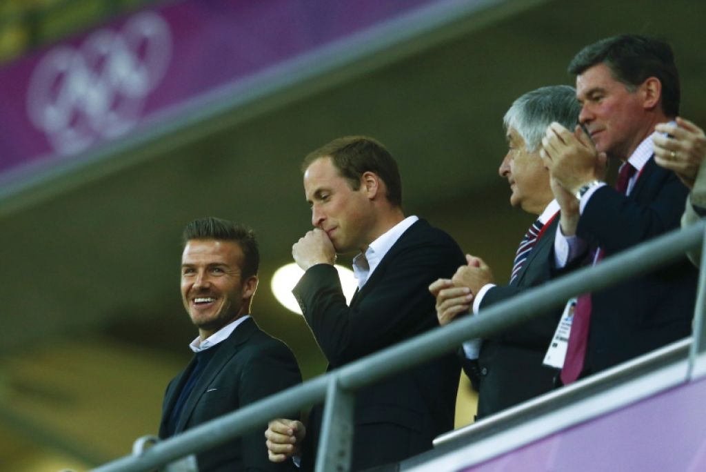 Beckham in princ William skupaj navijala za nogometaše