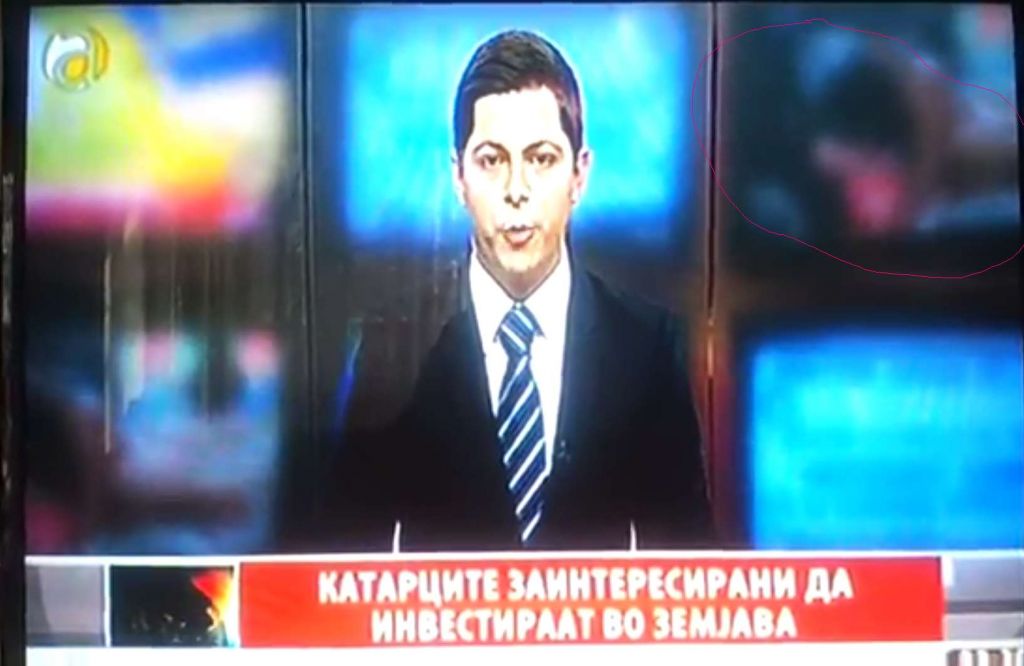 VIDEO: Pornič med poročili makedonske televizije