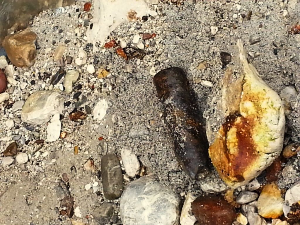 FOTO: Ob reki Savi našel granato