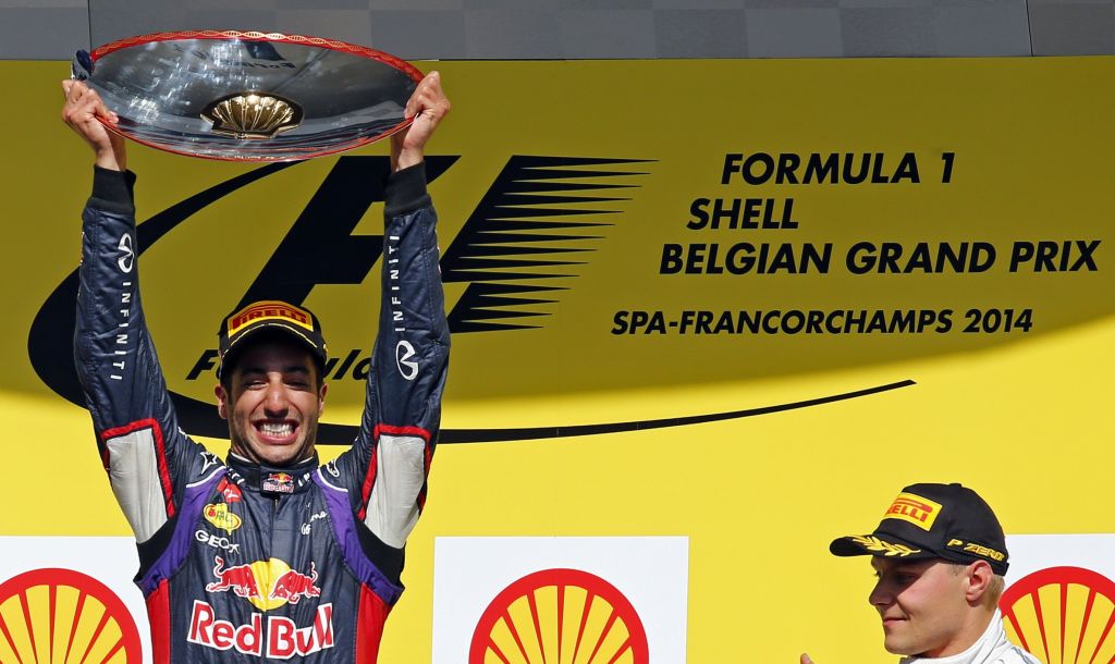 Ricciardo zmagal v Belgiji