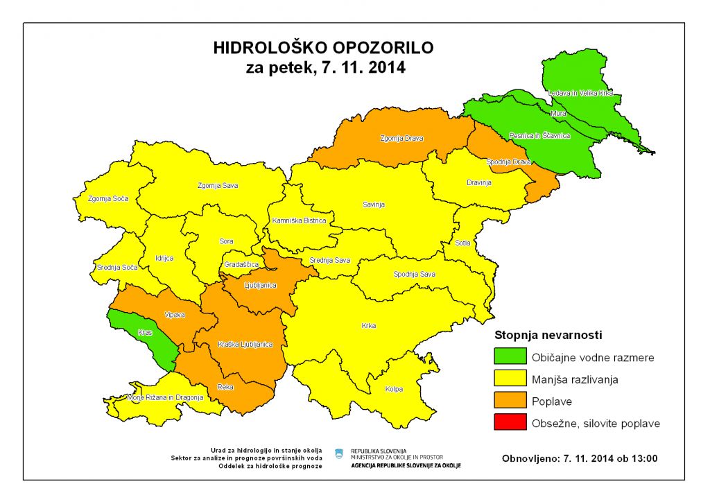 Pozor! Drava bo poplavila Maribor, v Ilirski Bistrici kritično