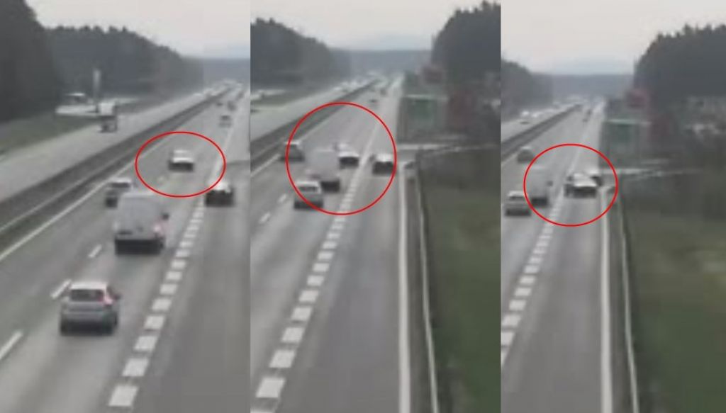 VIDEO: Posnet, ko je vozil v napačno smer, ujeli pa ga niso