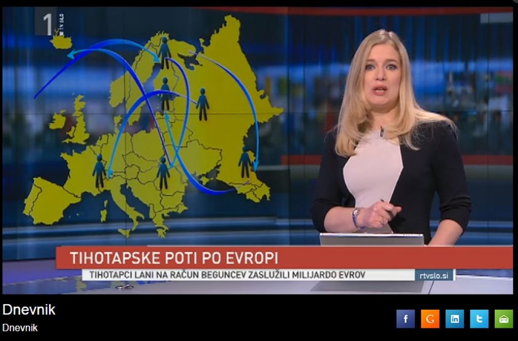 FOTO: Zemljevid Dnevnika RTV Slovenija 5. februarja 2016: Slovenija je v Jugoslaviji