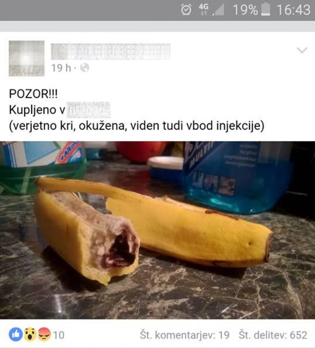 Okužena kri v bananah na policah slovenskih trgovcev?