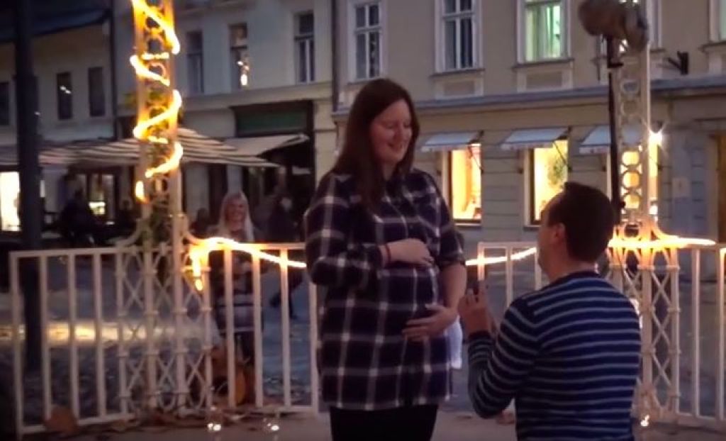 VIDEO: Pripravite robčke: Eva Cimbola kriva za najlepšo zaroko v Ljubljani