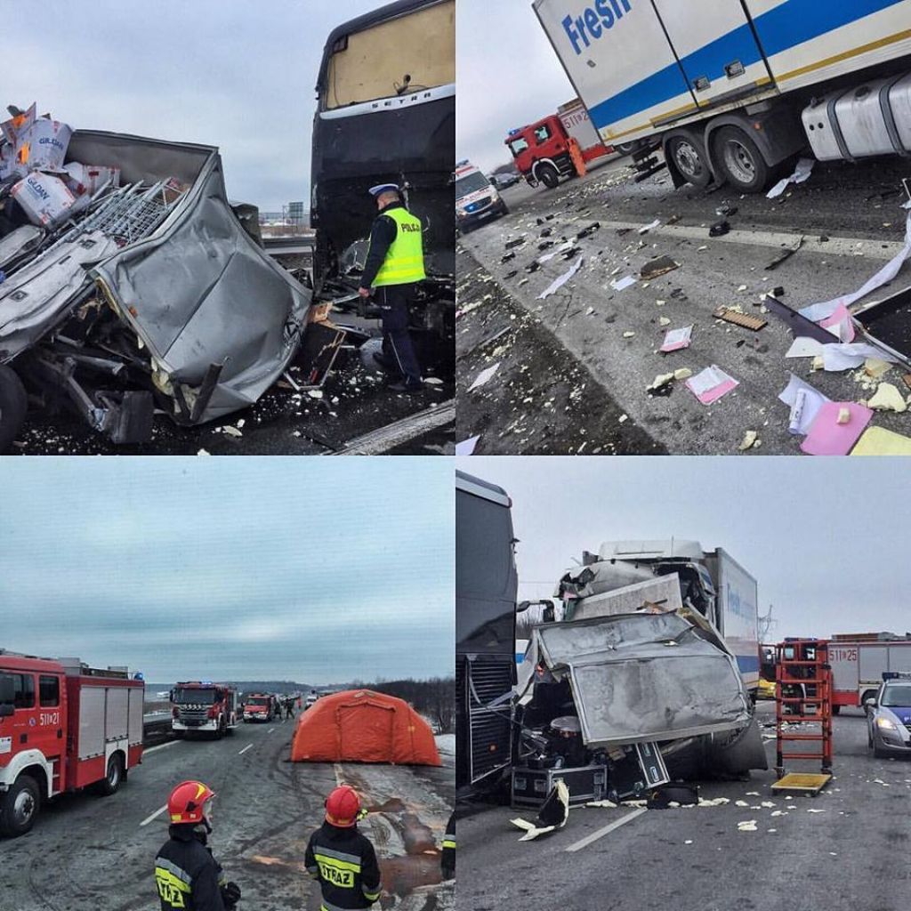 FOTO: Grozljiva nesreča znanega benda: zbil jih je tovornjak