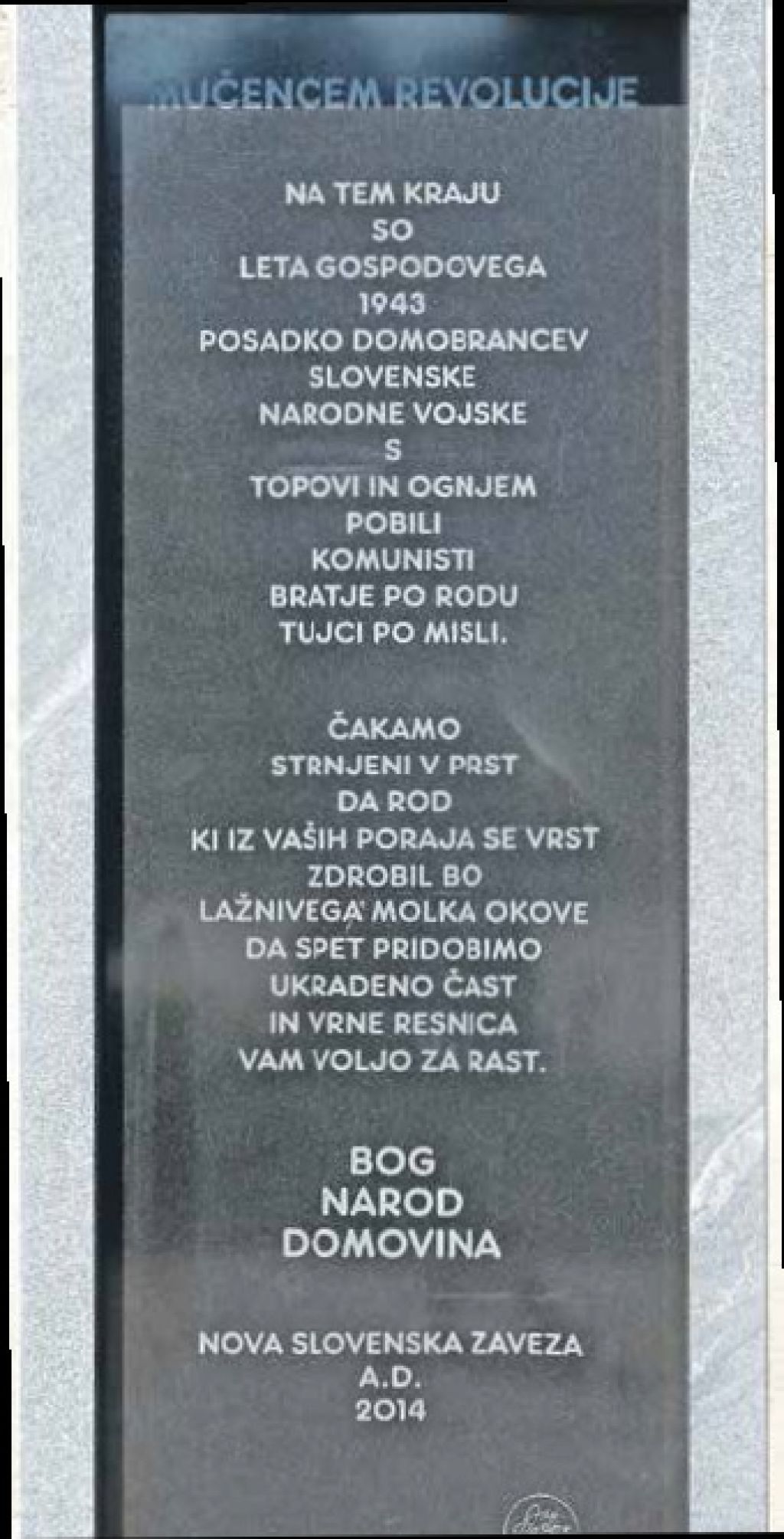 FOTO: S spomenika zbrisali sodelavca partizanov