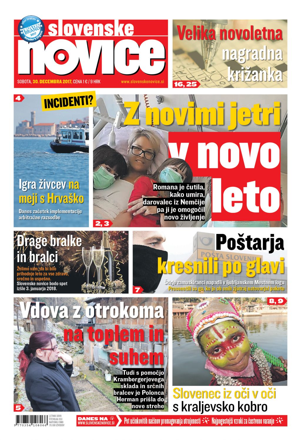 V tiskani izdaji sobotnih Slovenskih novic preberite: Z novimi jetri v novo leto