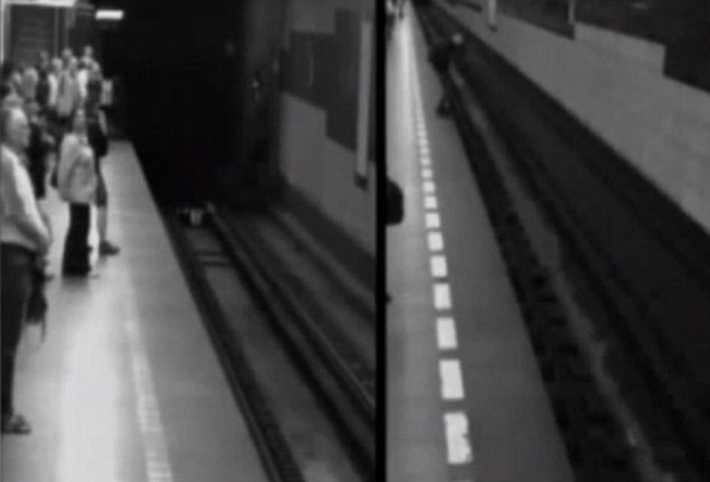 VIDEO: Pijana padla pod vlak in ostala cela