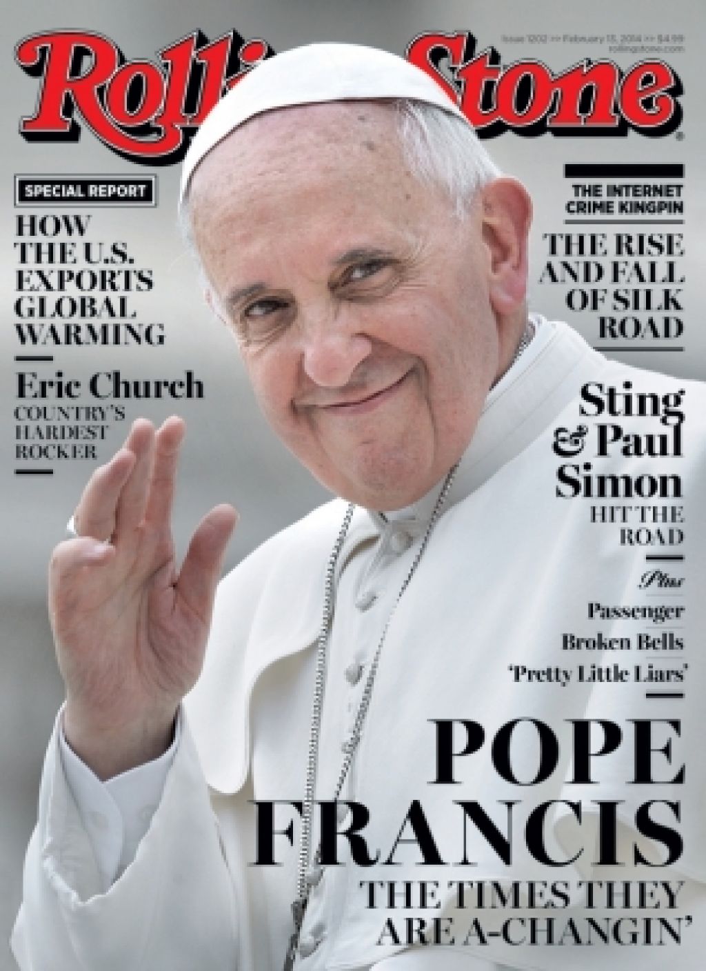 Odštekani papež v Rolling Stonu