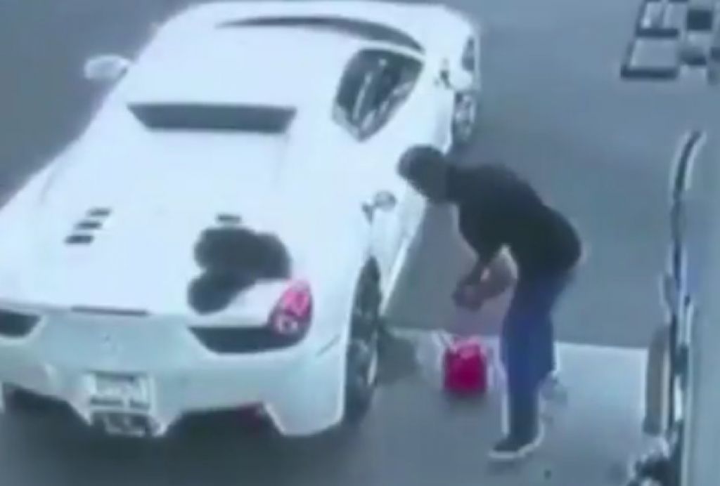 VIDEO: Ni znal natankati ukradenega avtomobila